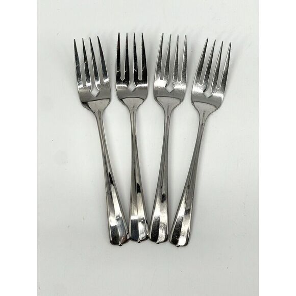 Oneida GALA IMPULSE Stainless Artesia Glossy Salad Forks 6 3/8” Set Of 4 - Picture 1 of 6